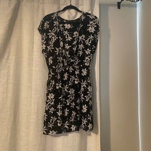 Black and White Floral Summer Dress